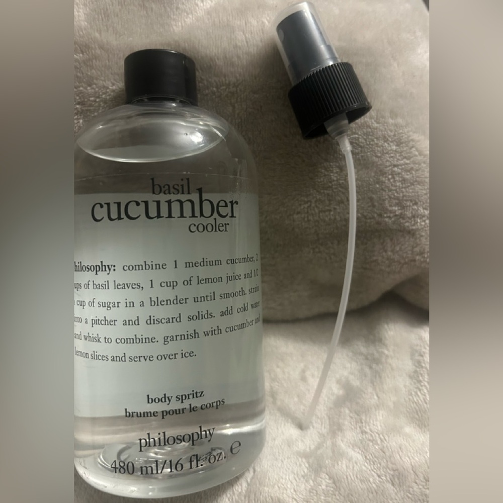 Philosophy Basil Cucumber Cooler Body Spritz 16 oz bottle. New, sealed